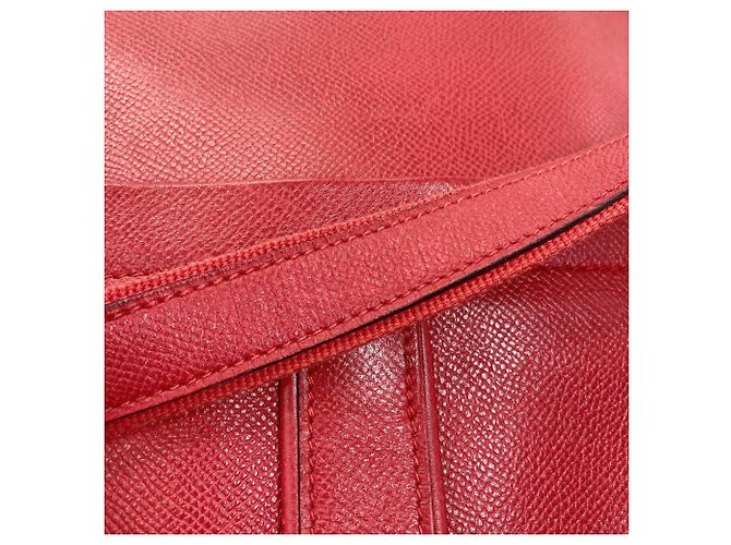 Hermès Sac à épaule Hermes Noumea Gold Hardware Rouge - vue 16