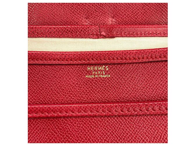 Hermès Sac à épaule Hermes Noumea Gold Hardware Rouge - vue 6