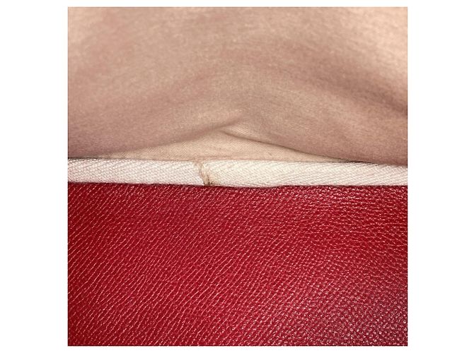 Hermès Sac à épaule Hermes Noumea Gold Hardware Rouge - vue 8