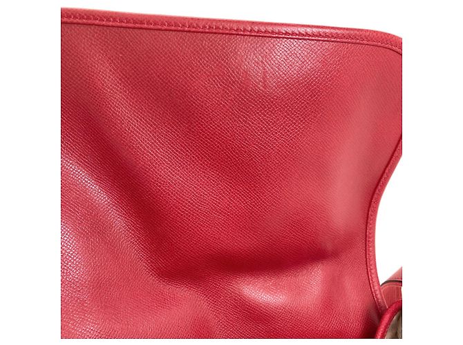 Hermès Sac à épaule Hermes Noumea Gold Hardware Rouge - vue 9