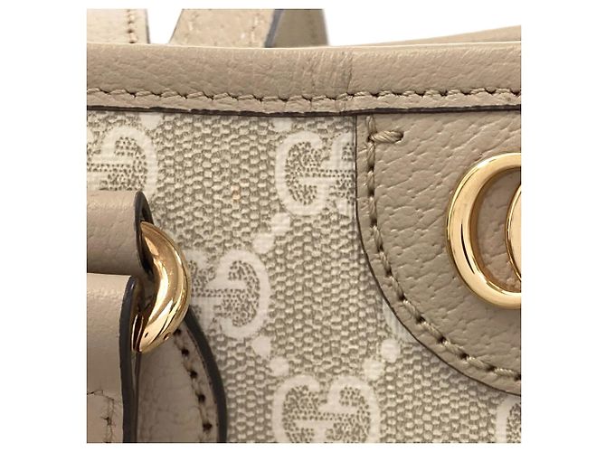 Borsa Tote 2-Way Gucci GG Supreme Beige - vista 7