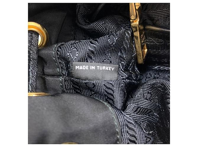 Prada Logo Nylon Rucksack Schwarz - Ansicht 7