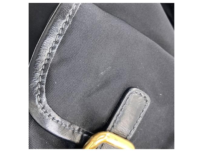 Prada Logo Nylon Rucksack Schwarz - Ansicht 8