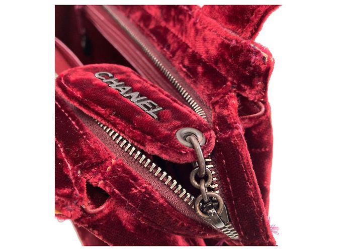 Borsa Tote Chanel Coco Mark Rosso - vista 10