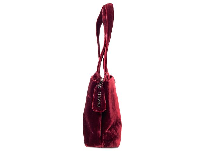 Borsa Tote Chanel Coco Mark Rosso - vista 3