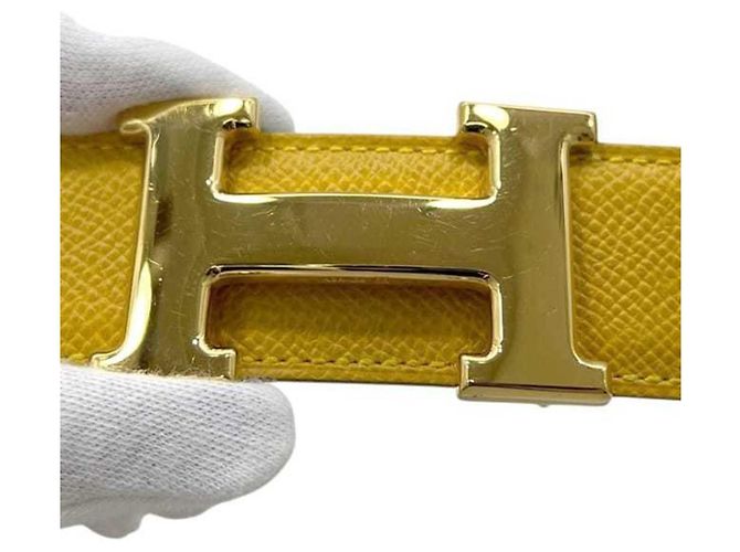 Hermès Cinturón Hermes Constance H Verde y Amarillo - vista 10