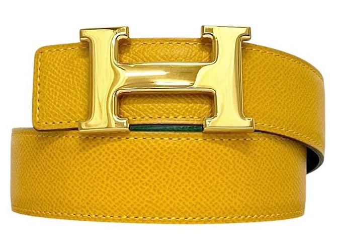 Hermès Cinturón Hermes Constance H Verde y Amarillo - vista 2