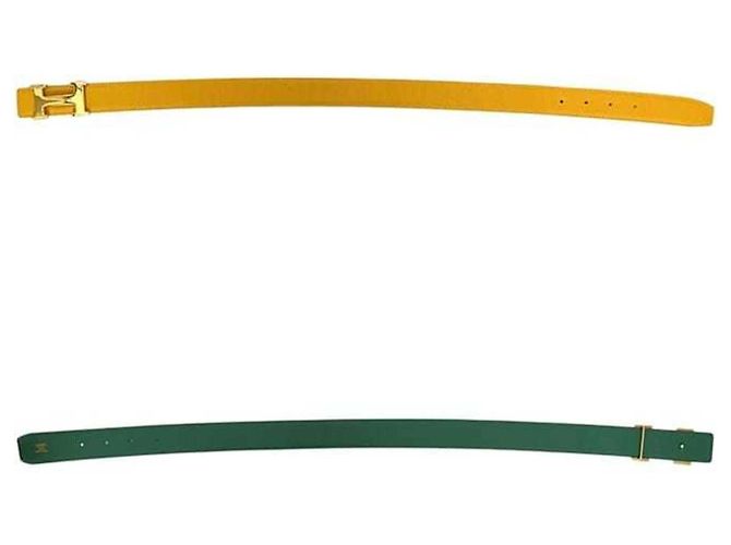 Hermès Cinturón Hermes Constance H Verde y Amarillo - vista 3