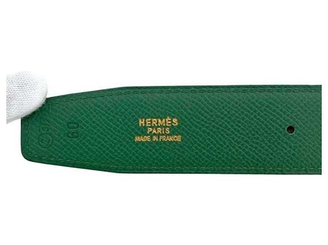 Hermès Cinturón Hermes Constance H Verde y Amarillo - vista 8
