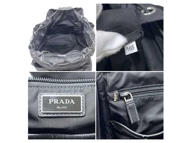 Zaino in nylon nero Prada - vista 4