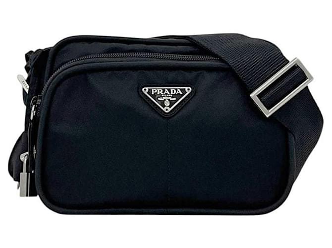 Borsa a tracolla in nylon Prada nero - vista 2