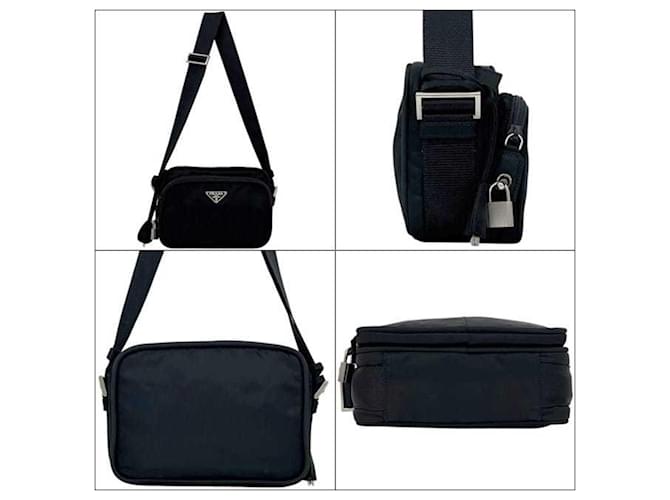 Borsa a tracolla in nylon Prada nero - vista 3