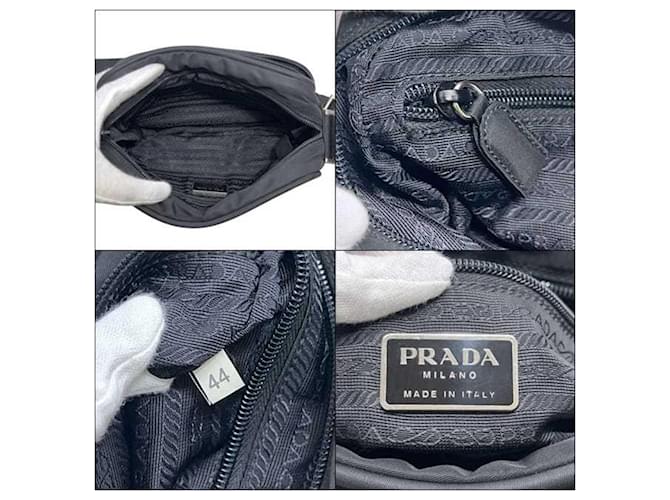 Borsa a tracolla in nylon Prada nero - vista 4