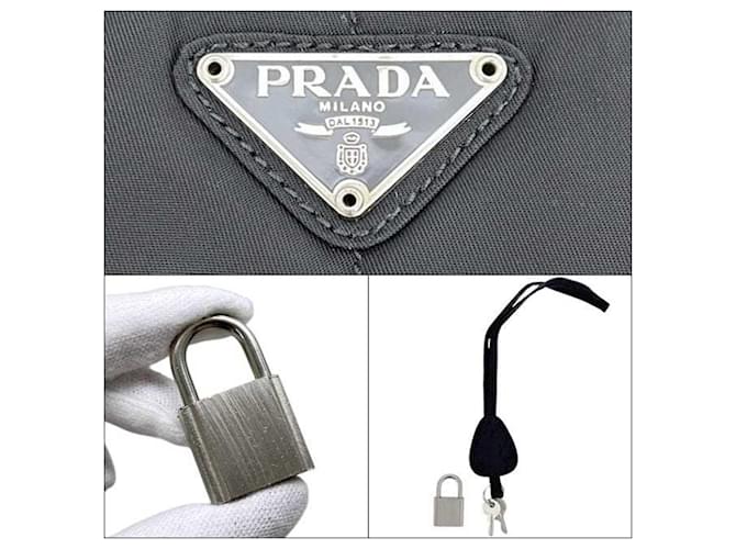 Borsa a tracolla in nylon Prada nero - vista 5