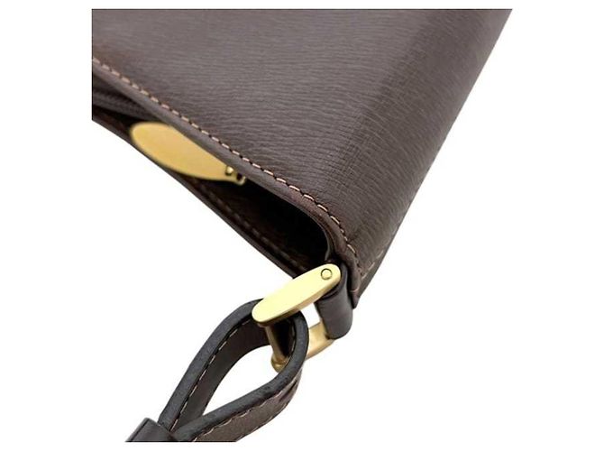 Borsa a tracolla in pelle marrone Burberry - vista 11