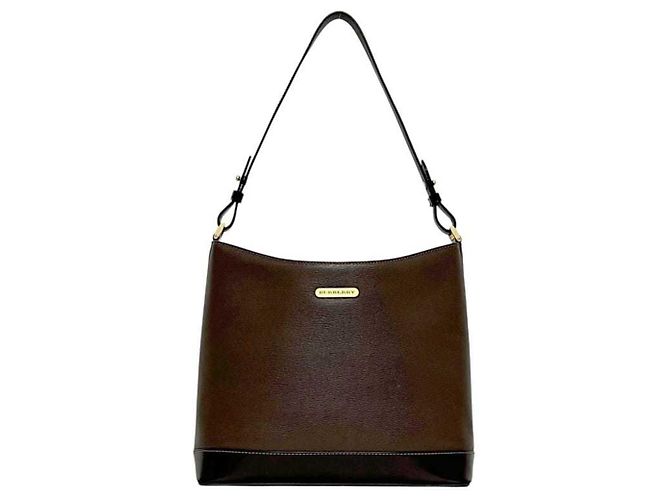 Borsa a tracolla in pelle marrone Burberry - vista 2
