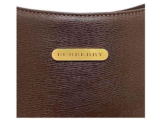 Borsa a tracolla in pelle marrone Burberry - vista 5