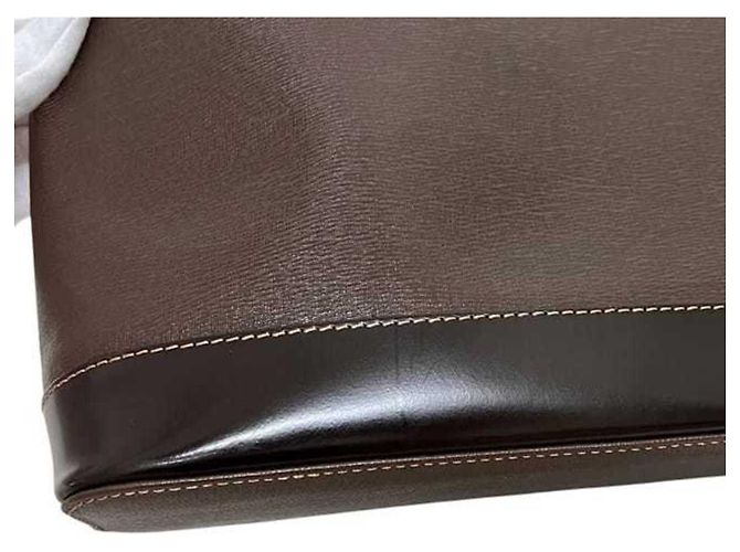 Borsa a tracolla in pelle marrone Burberry - vista 8