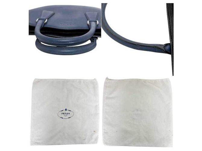 Bolso Tote Prada Saffiano azul - vista 11