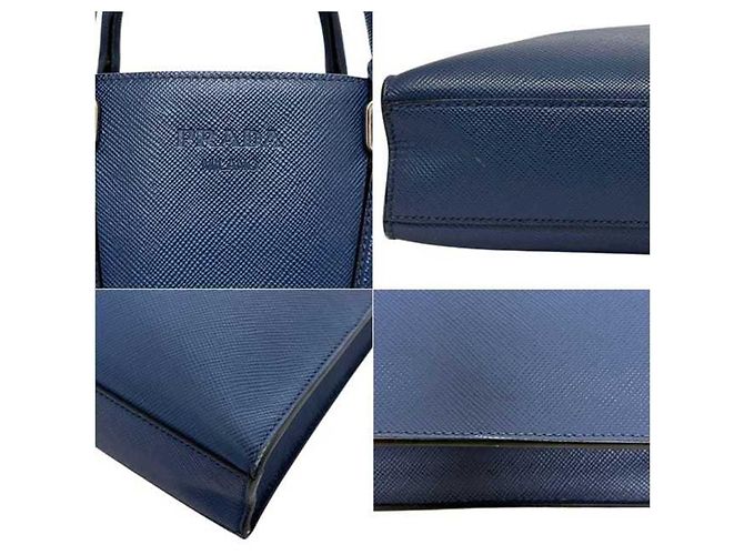Bolso Tote Prada Saffiano azul - vista 8