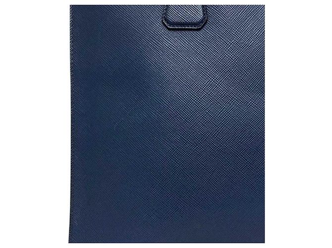 Bolso Tote Prada Saffiano azul - vista 9