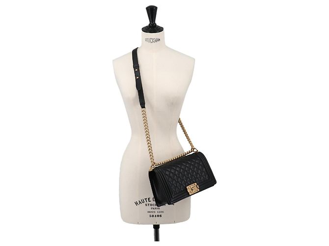 Borsa a Spalla Chanel Boy Chain Nero - vista 10