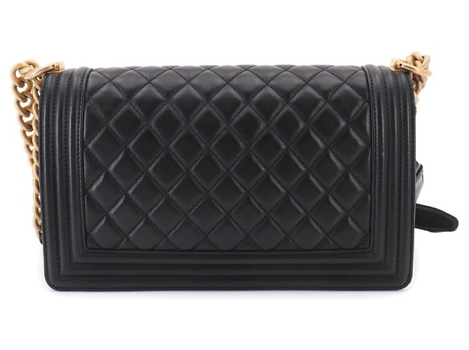 Borsa a Spalla Chanel Boy Chain Nero - vista 3