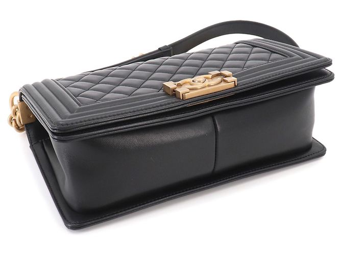 Borsa a Spalla Chanel Boy Chain Nero - vista 5