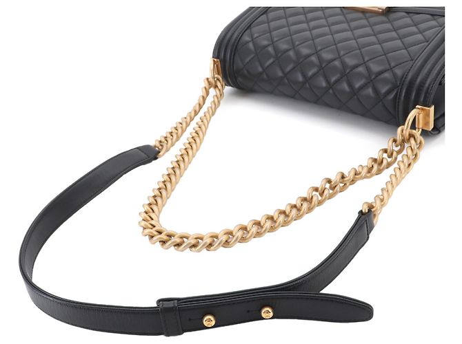 Borsa a Spalla Chanel Boy Chain Nero - vista 6
