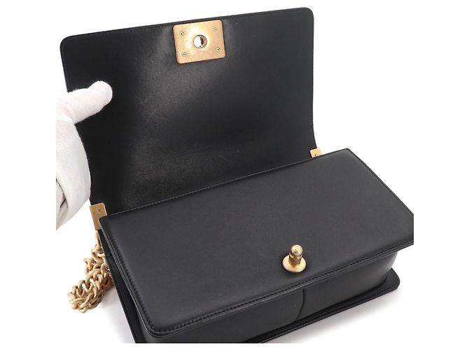 Borsa a Spalla Chanel Boy Chain Nero - vista 9