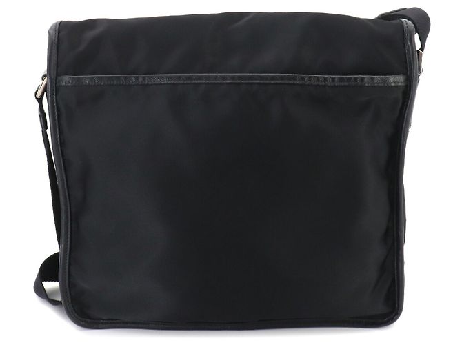 Prada Messenger Bag aus Nylon und Saffiano-Leder Schwarz - Ansicht 3