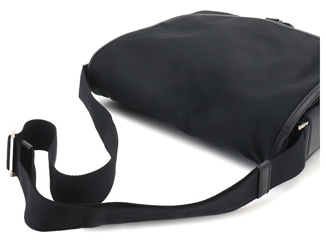 Prada Messenger Bag aus Nylon und Saffiano-Leder Schwarz - Ansicht 6