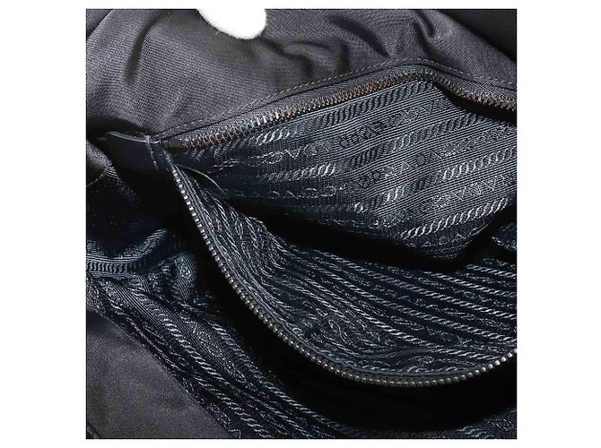 Prada Messenger Bag aus Nylon und Saffiano-Leder Schwarz - Ansicht 8