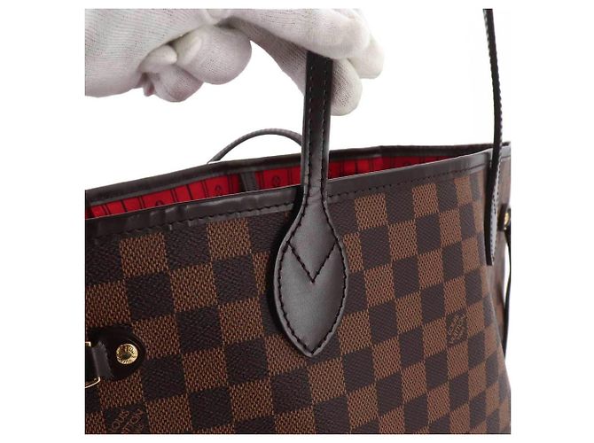 Borsa Tote Louis Vuitton Neverfull MM Damier Fuschia Damier ebene - vista 10