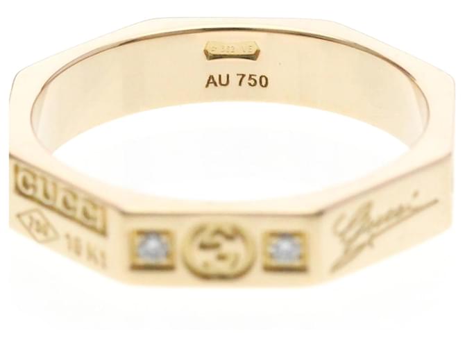 Gucci Octagonal Diamond Band Ring Golden - Ansicht 6