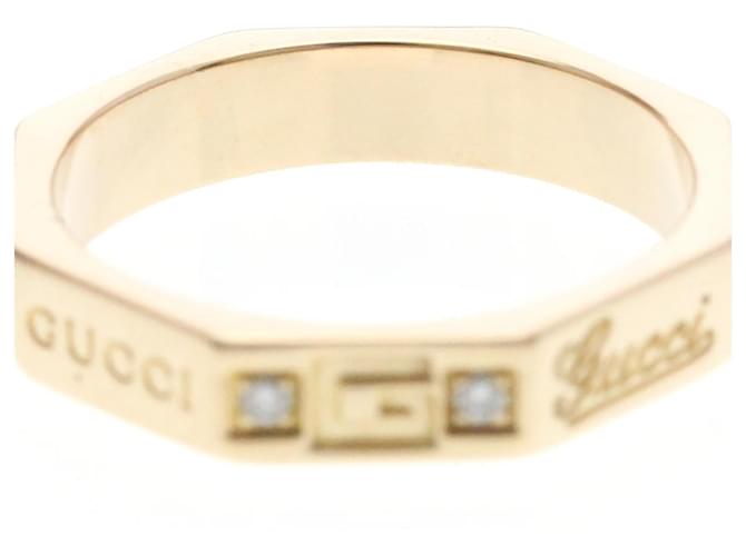 Gucci Octagonal Diamond Band Ring Golden - Ansicht 8