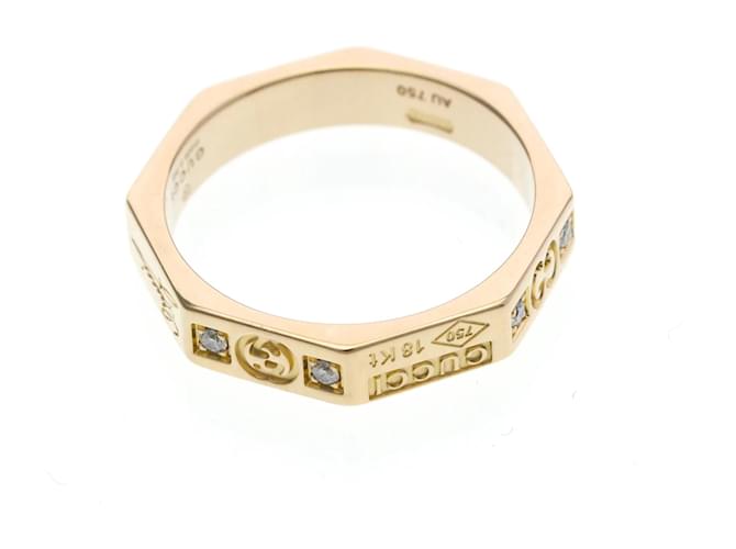 Gucci Octagonal Diamond Band Ring Golden - Ansicht 9