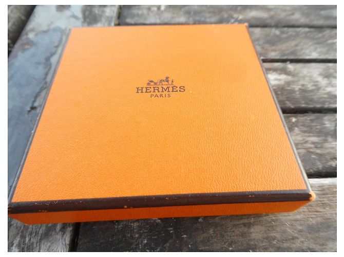 Spilla Hermès in acciaio placcato oro con una scatola D'oro - vista 6