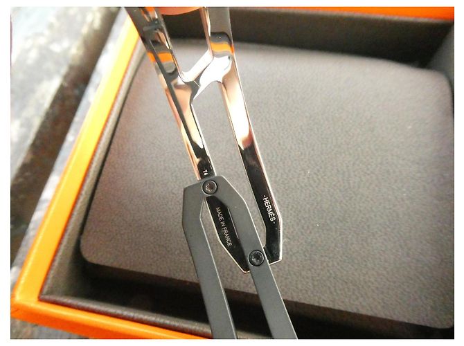 Bracciale Hermès in metallo spazzolato e PVD nero opaco taglia 4 Argento - vista 5
