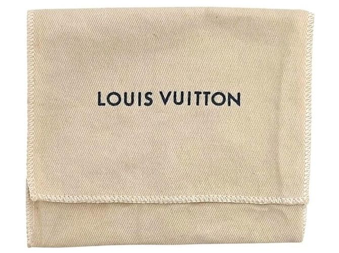 Scrunchie in seta marrone e bianco con monogramma Louis Vuitton - vista 7