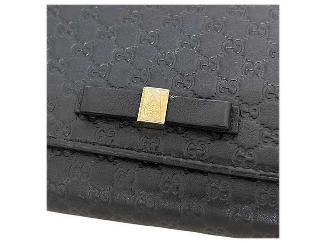 Gucci Schwarzes Bi-Fold Long Wallet - Ansicht 10