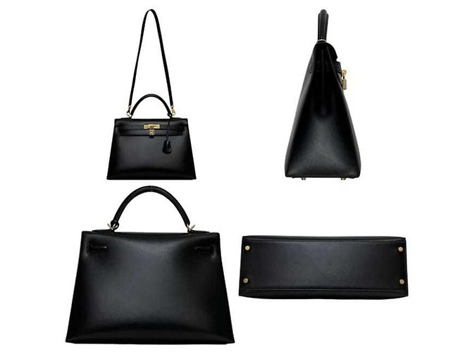 Hermès Borsa Hermes Kelly 32 Nero - vista 3
