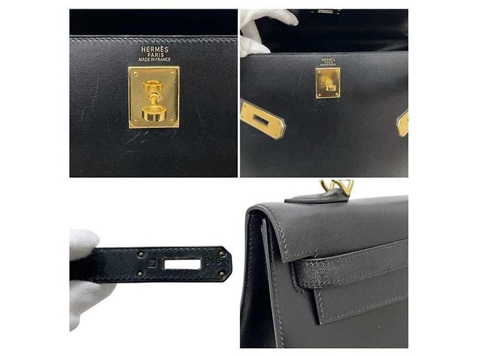 Hermès Borsa Hermes Kelly 32 Nero - vista 5