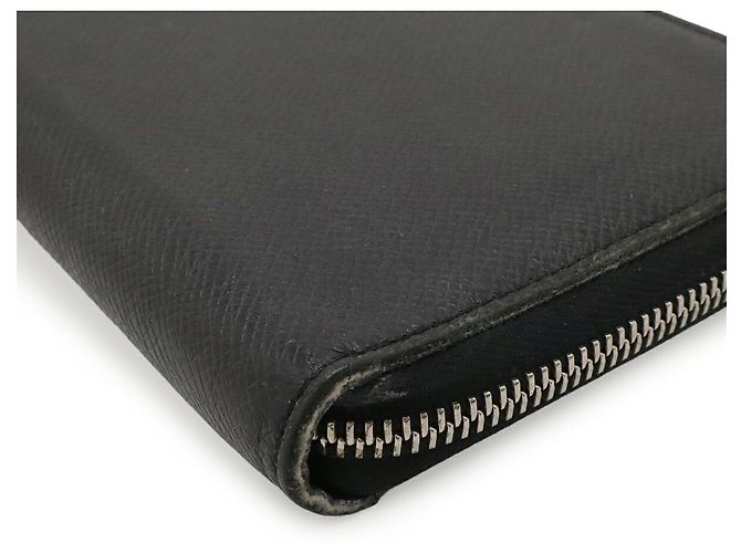 Louis Vuitton Taiga Zippy Organizer Reiseetui Schwarz Grau - Ansicht 4