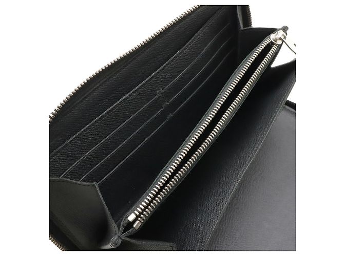 Louis Vuitton Taiga Zippy Organizer Reiseetui Schwarz Grau - Ansicht 8