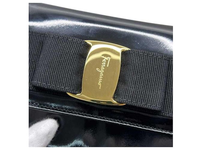 Borsa a tracolla Vara nera Salvatore Ferragamo Nero - vista 10