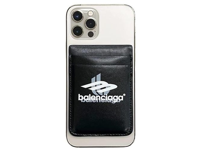 Tarjetero de cuero Balenciaga negro - vista 6