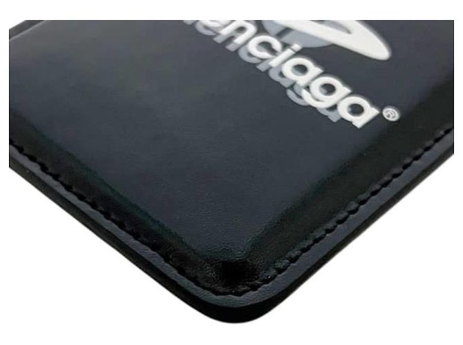Tarjetero de cuero Balenciaga negro - vista 7