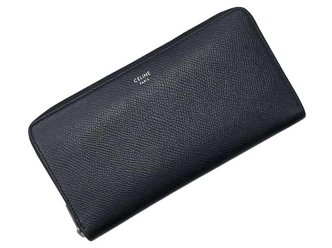 Céline Celine Round Long Wallet - Black Leather - view 2
