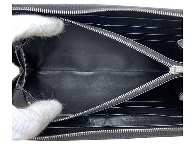 Céline Celine Round Long Wallet - Black Leather - view 5